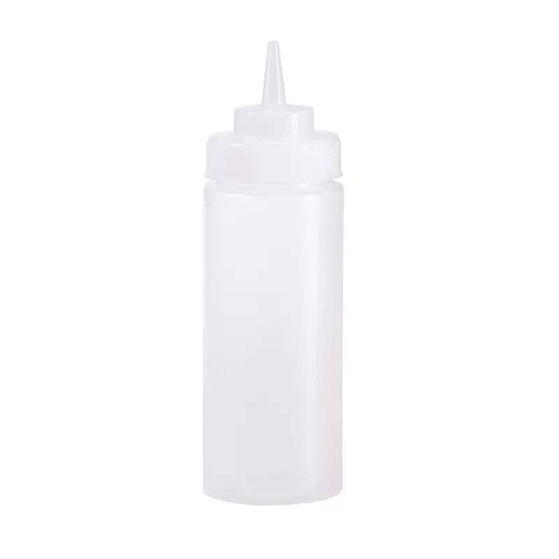 16 Oz Wide-Mouth Clear Squeeze Bottle – Food-Grade Plastic 1
