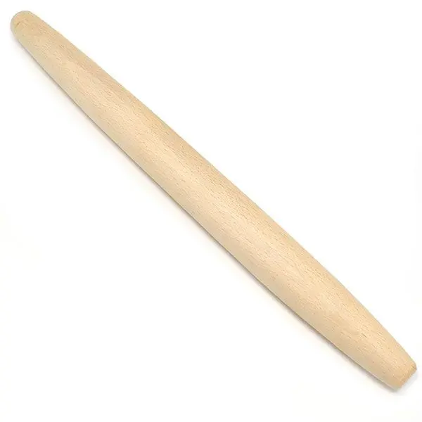 18-Inch Tapered Wooden Rolling Pin – Classic French-Style Baking Tool With Graduated Diameter 1