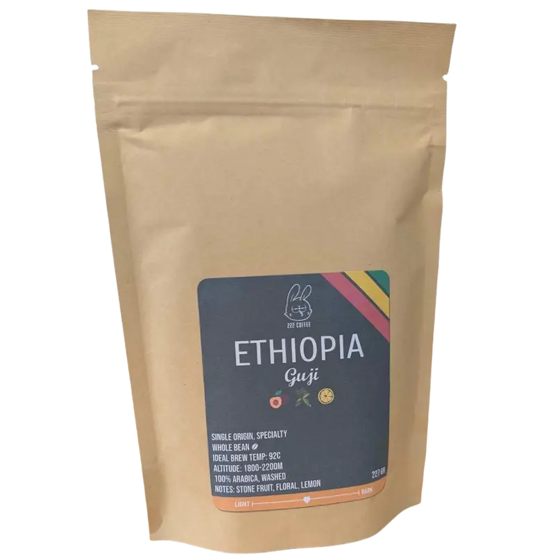 222 Ethiopia Guji Whole Bean Coffee – Natural Process, Bright & Fruity 1