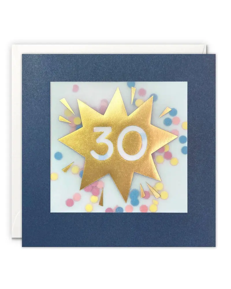 30Th Birthday Gold Foil Shaker Greeting Card 1
