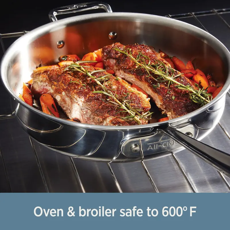 All-Clad D3 Stainless Steel 6-Quart Sauté Pan (No Lid) 1