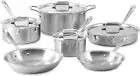 All-Clad D5 10-Piece Cookware Set – 5-Ply Brushed Stainless, Induction & Oven-Safe 1