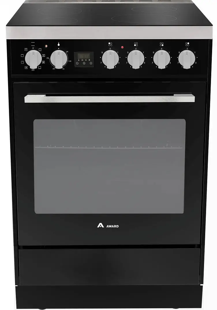 Award Afec60Bl 60Cm Freestanding Cooker With Black Ceramic Hob 1