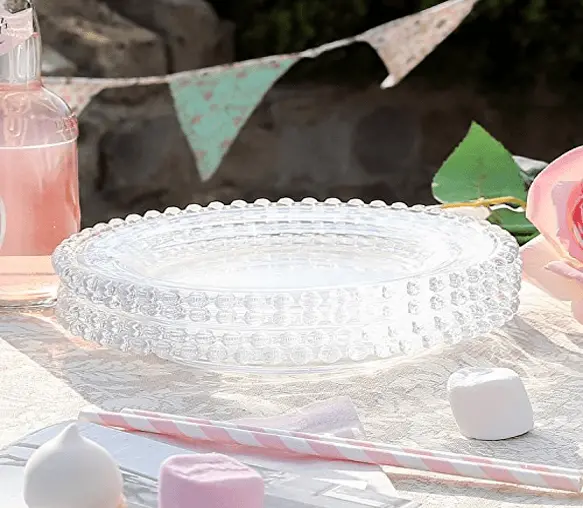 Bella Perle Beaded Dinner Plate – Luxury Porcelain With Embellished Rim 1