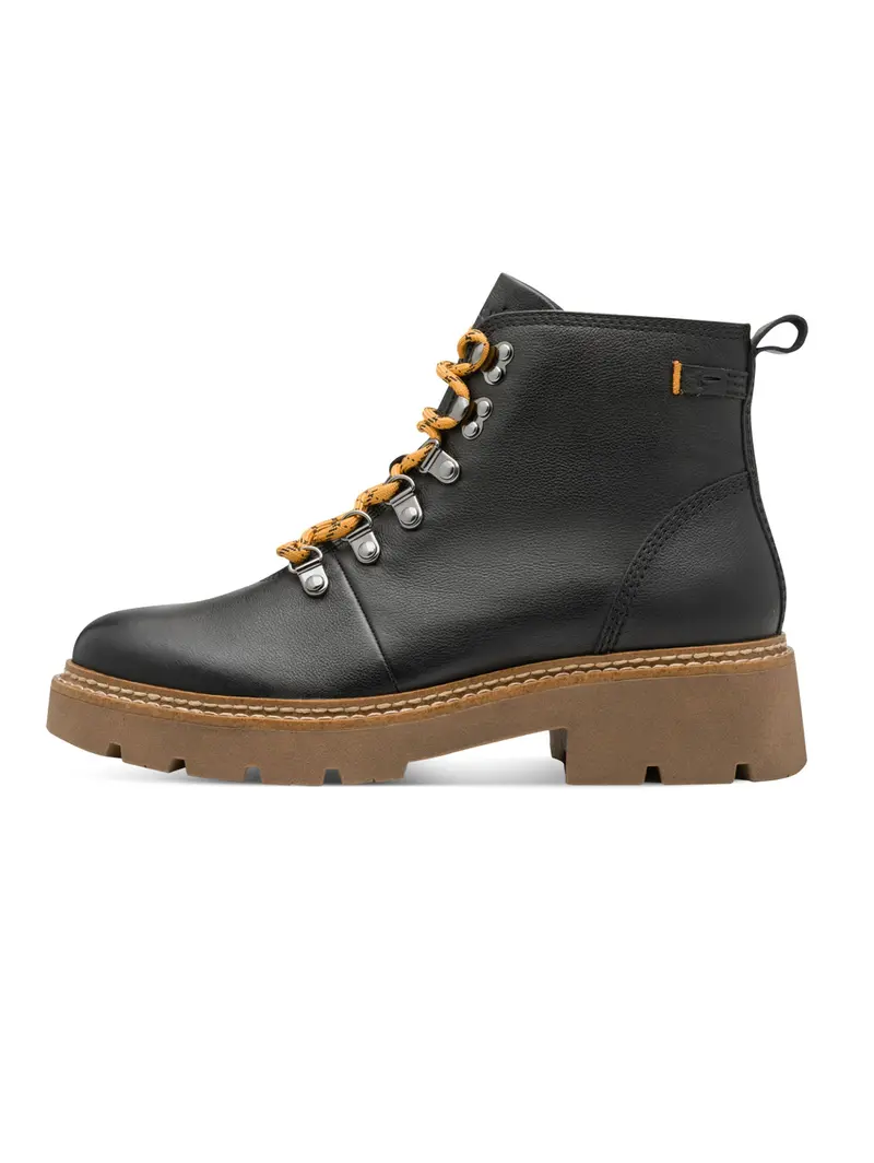 Black Chunky Lace-Up Ankle Boots 1