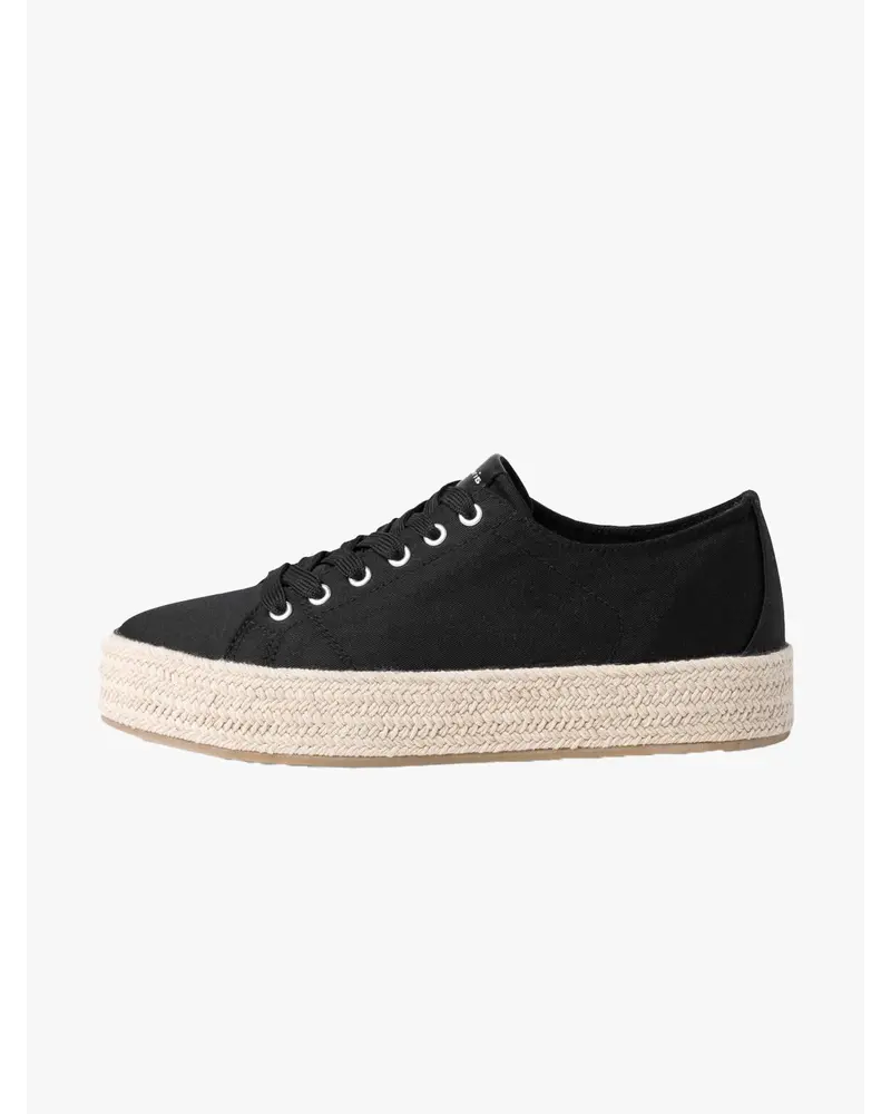 Black Wedge Espadrille Pumps For Women 1