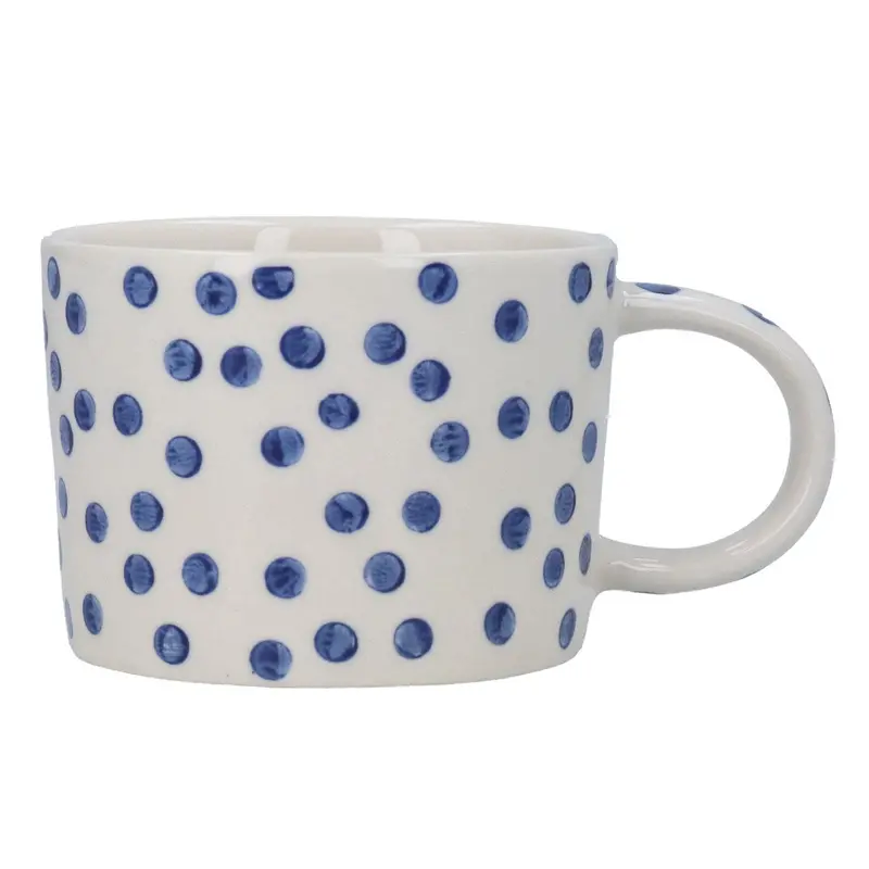 Blue Dot Stoneware Ceramic Mug 1