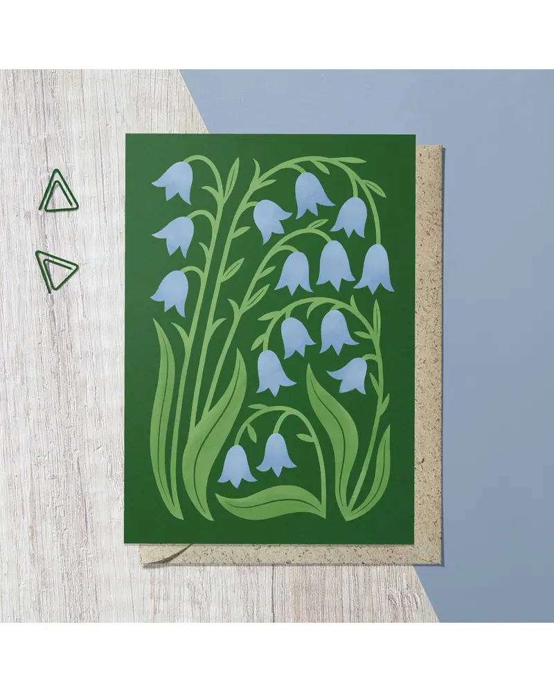 Bluebell Floral Reusable Card – Modern-Retro Design 1