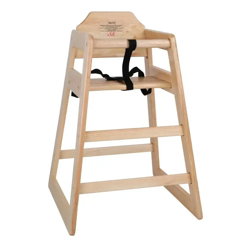 Bolero Natural-Finish Wooden High Chair 1