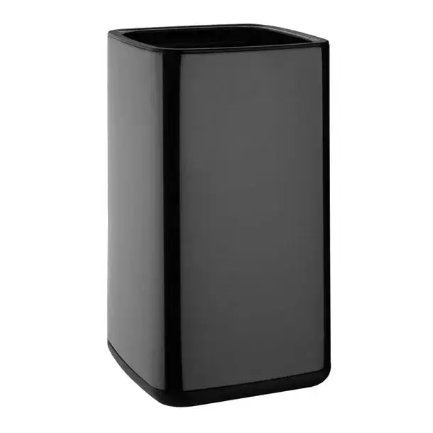 Bolero Titanium-Finish Square Waste Bin – 7L Capacity 1