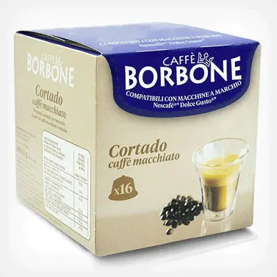 Borbone Dolce Gusto Cortado Soluble Pods – Creamy Espresso-Milk Fusion, 16-Pack 1