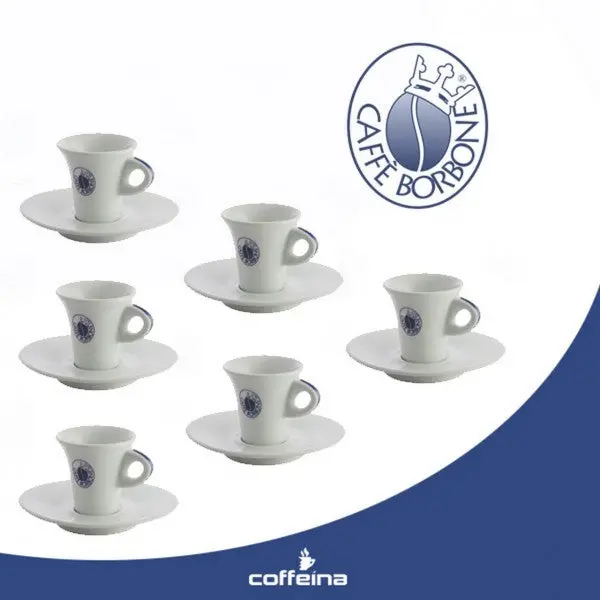 Borbone Espresso Cup Set – Ceramic Espresso Cups (6-Pack) 1
