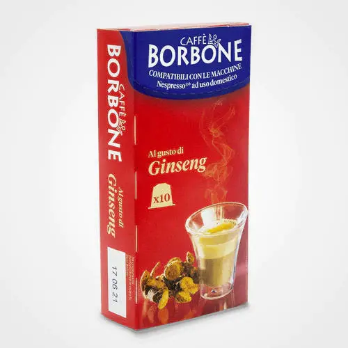Borbone Ginseng Soluble Coffee – Nespresso-Compatible, 10-Pack 1