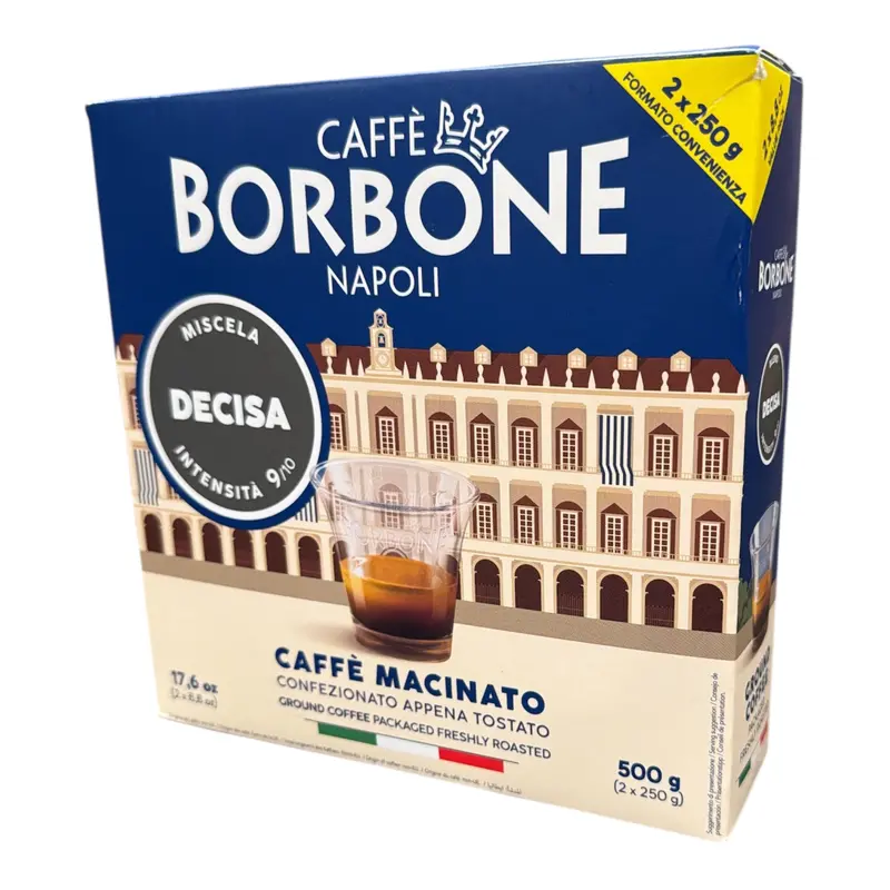 Caffè Borbone Decisa Ground Coffee Blend – 2 × 250G Bags 1