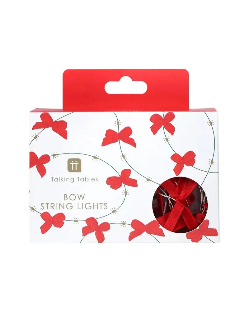 Candy Cane–Themed String Lights With Decorative Bows 1