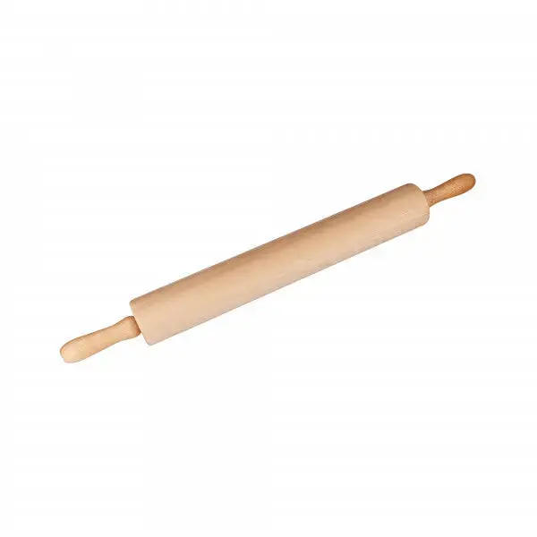 Chef Inox Ball-Bearing Wooden Rolling Pin – 450 Mm Professional Baking Tool 1