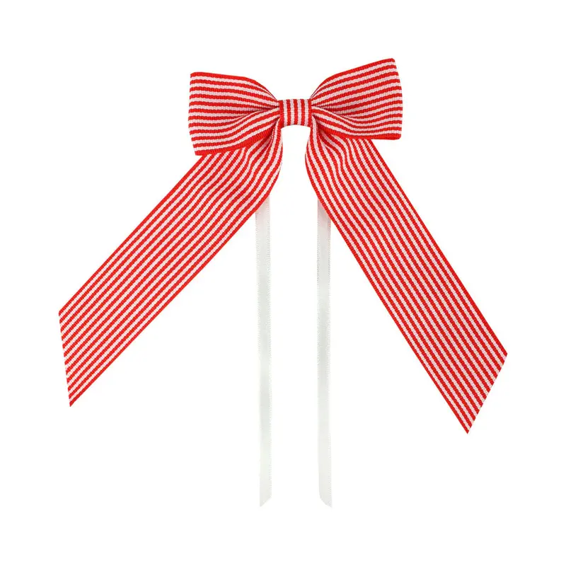 Classic Candy Cane–Inspired Red And White Striped Bow 1