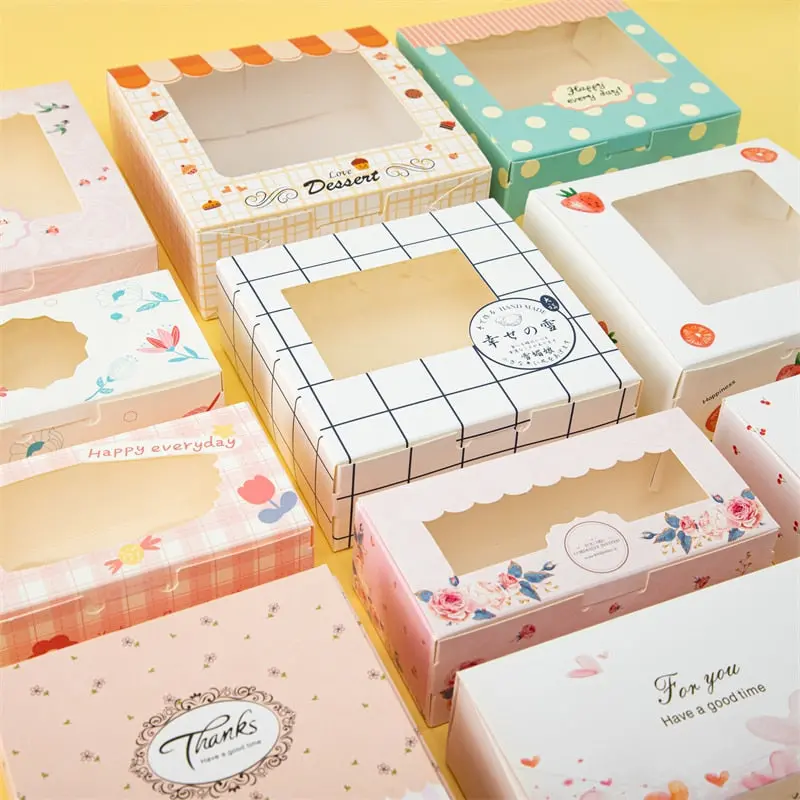 Clear-Window Bakery Gift Boxes – 5-Piece Set For Cookies & Treats 1