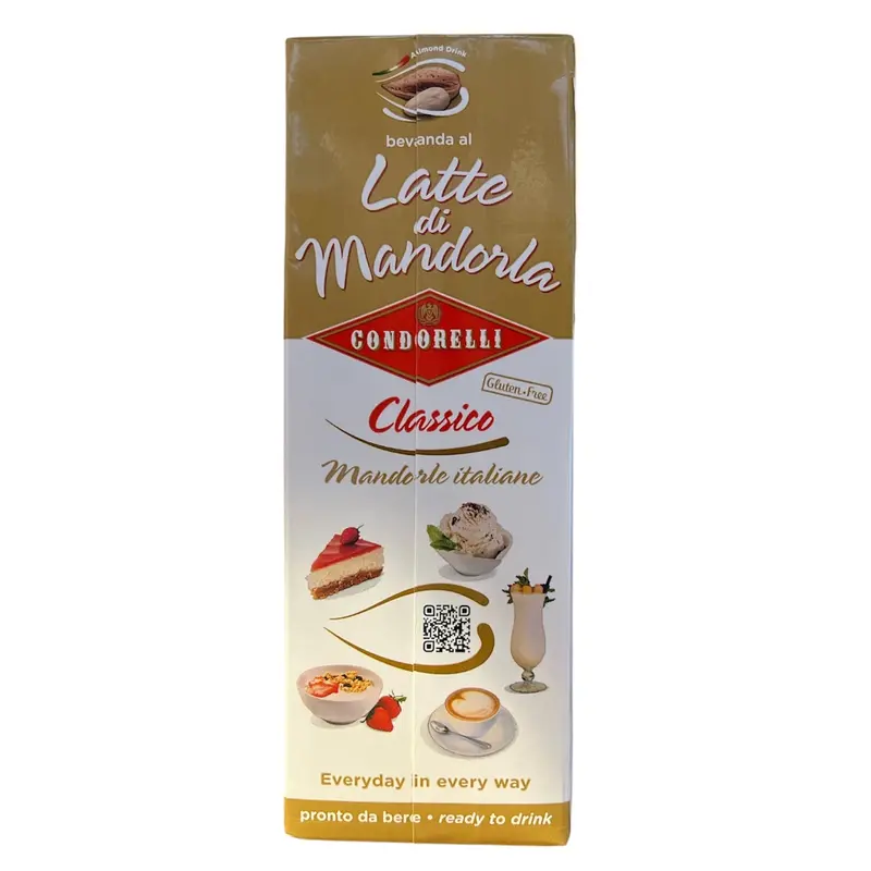Condorelli Almond Milk Beverage – Unsweetened, Shelf-Stable, 1L 1