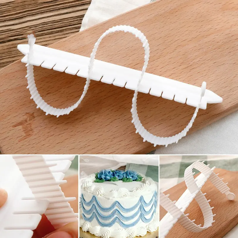 Curved Cake Marker Tool For Precision Layer Alignment And Decoration 1