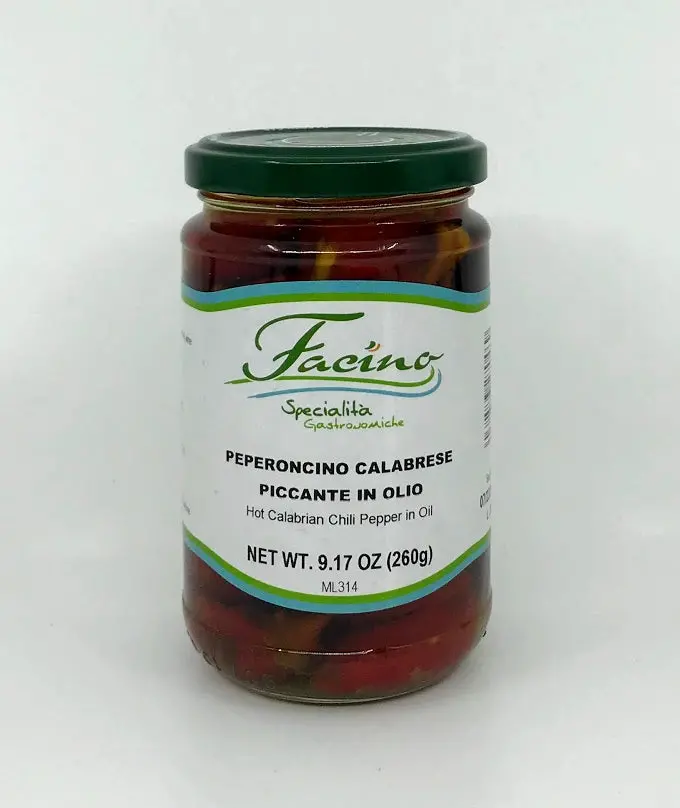 Facino Calabrian Chili Pepper In Olive Oil – Spicy Peperoncino Condiment, 260G (9.17 Oz) 1
