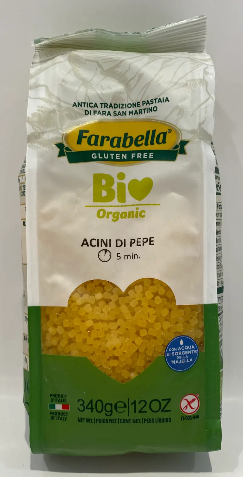 Farabella Organic Acini Di Pepe Pasta – Gluten-Free, 12 Oz 1