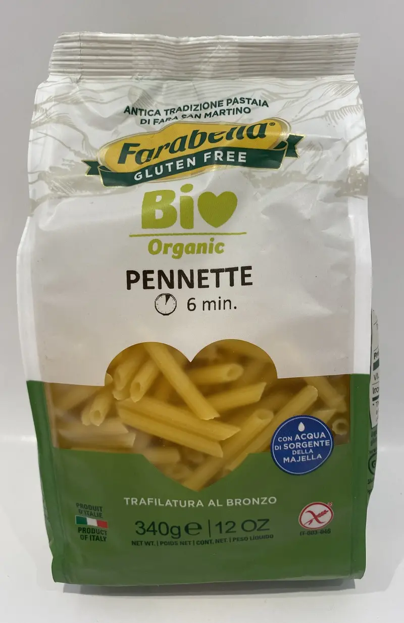 Farabella Organic Gluten-Free Pennette – 12 Oz 1