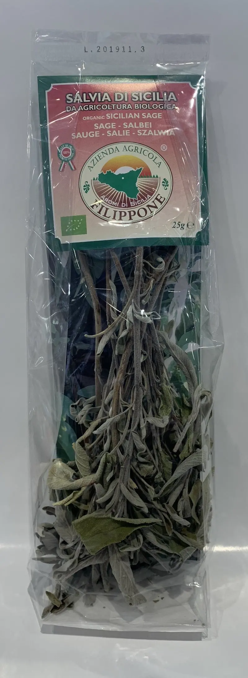 Filippone Sicilian Sage Leaves – 25G (.8 Oz) Dried Herb 1