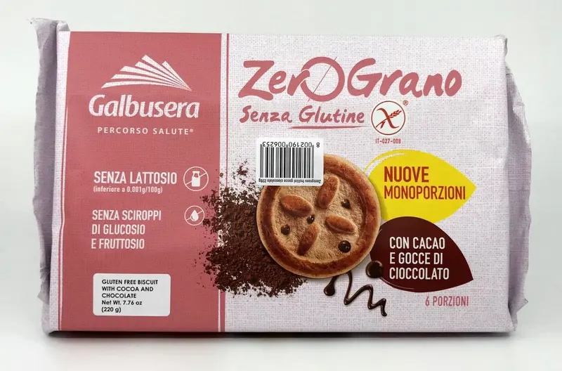 Galbusera Zero-Grain Cocoa & Chocolate Chip Cookies – 220G 1