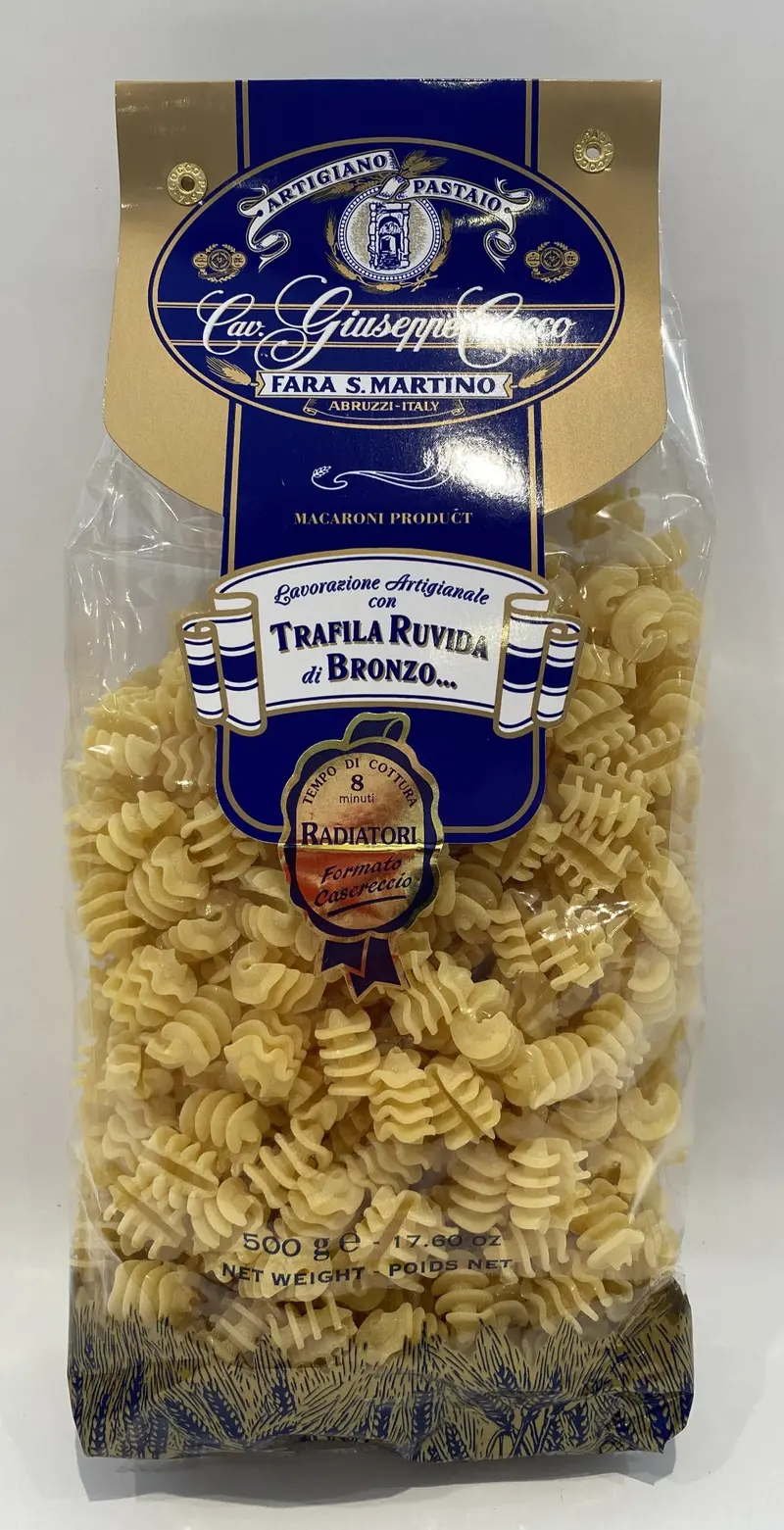 Giuseppe Cocco Radiatori Pasta – 500G Ribbed Tube-Shaped Italian Classic 1