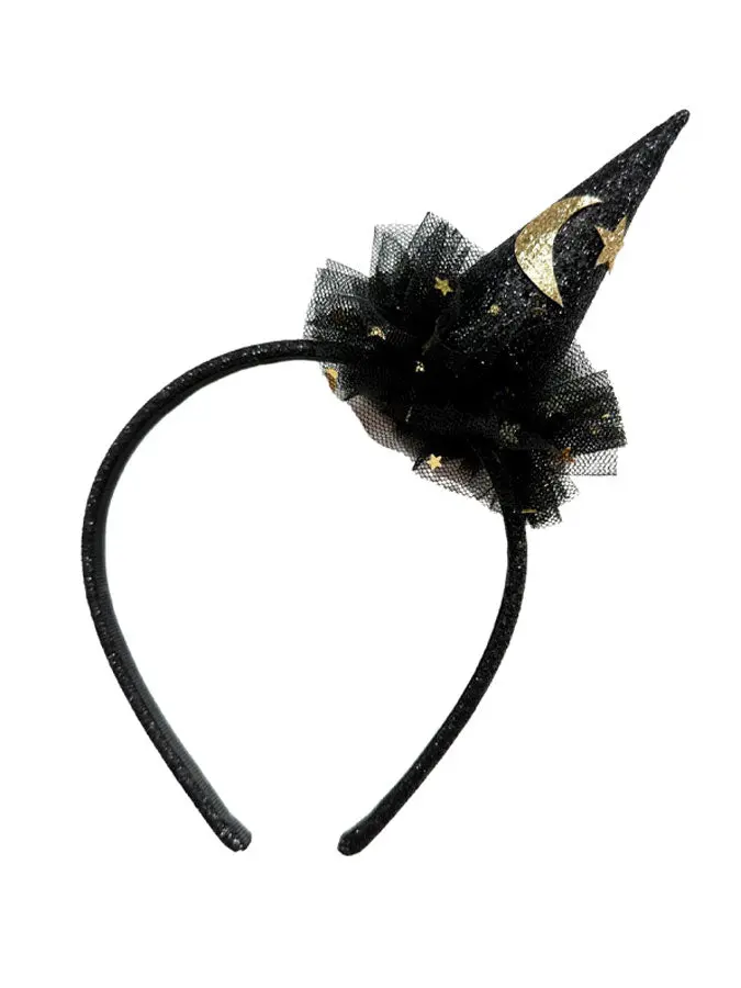 Glittering Witches Hat Headband – Sparkle Finish For Costumes 1