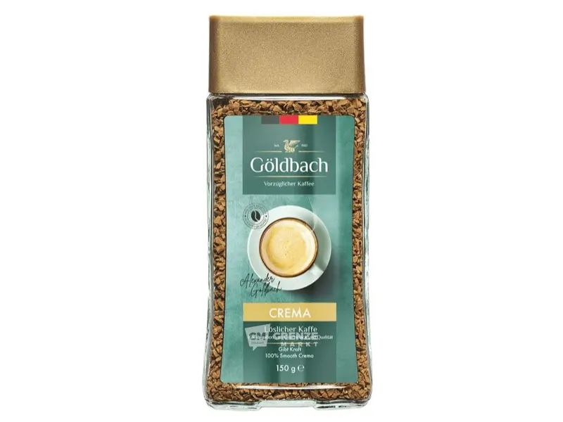 Goldbach Crema Instant Coffee – 150G Glass Jar 1
