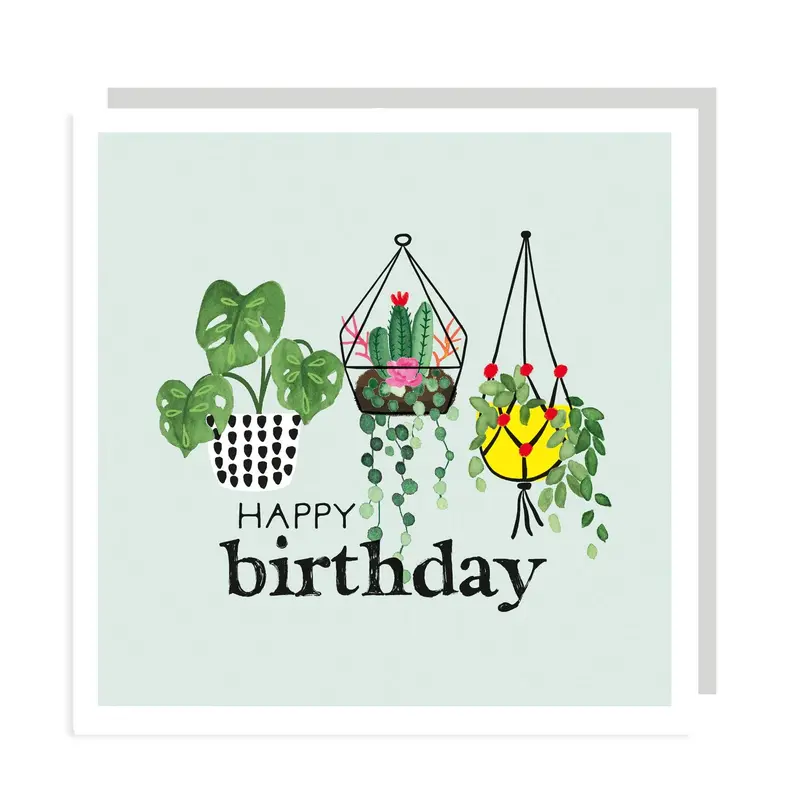 Happy Birthday Hanging Plant Decor Gift 1