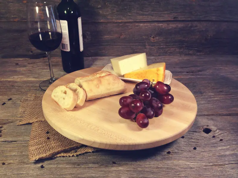Hard Maple Butcher-Style Rotating Lazy Susan Tray 1