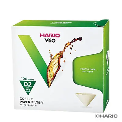 Hario V60 Paper Filters – 100-Pack, Size 02 1