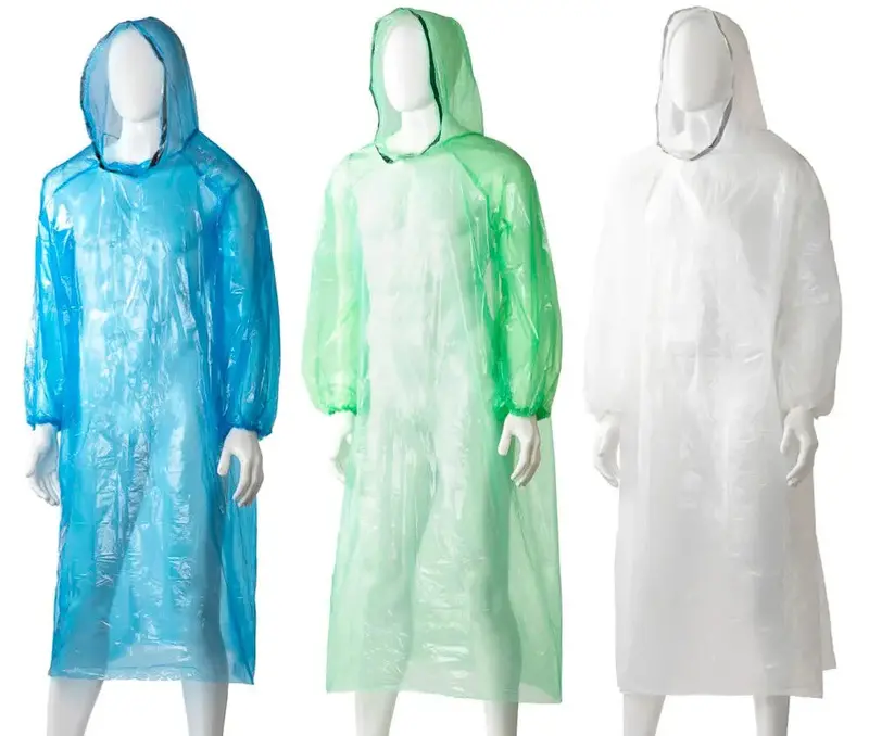 Hooded Polyethylene Disposable Ponchos – 96-Count By Matthews 1