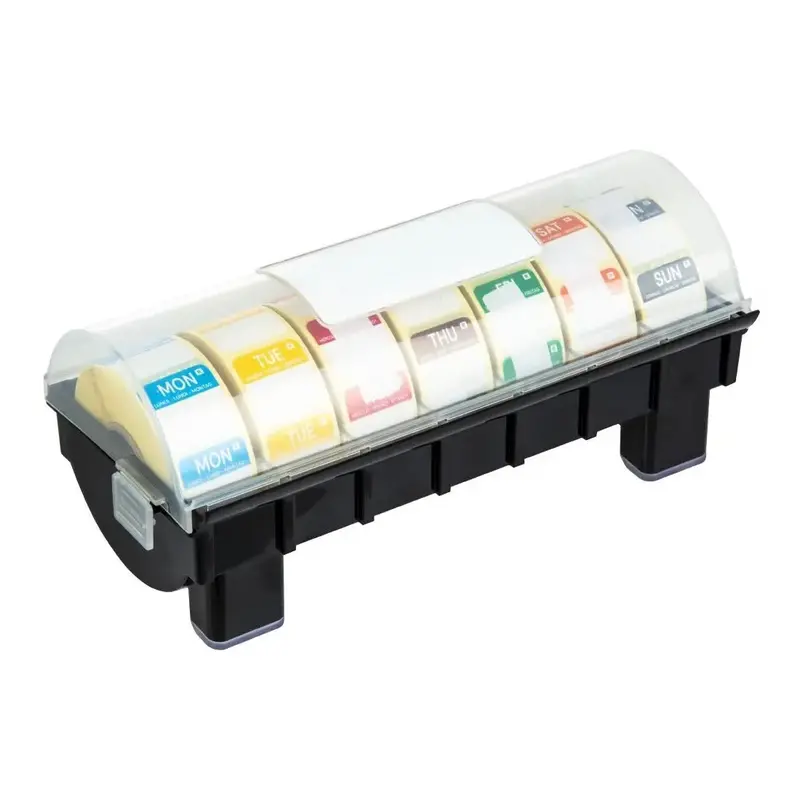 Hygiplas Removable Colour-Coded Food Labels With 25 Mm Dispenser 1