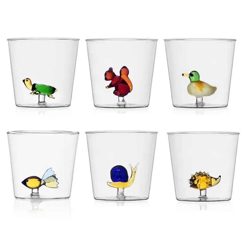 Ichendorf Animal Farm Tumbler Set – 6-Piece Artisan Glass Collection 1