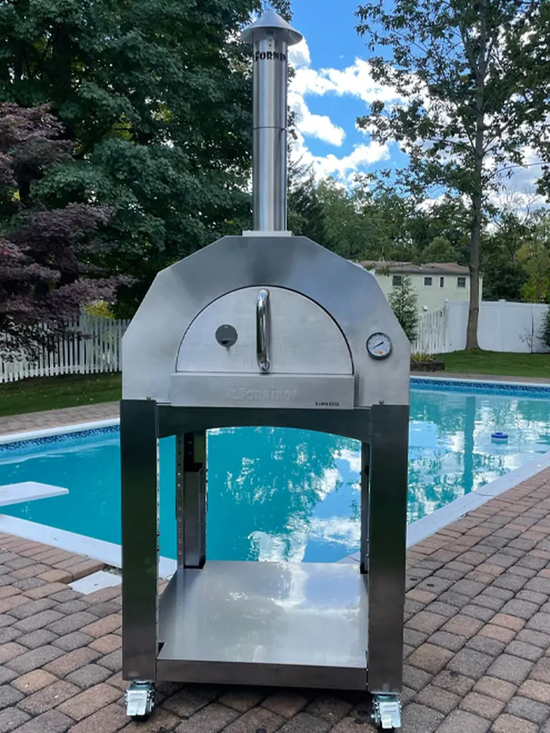 Ilfornino Fiamma Rossa Grande – Stainless Steel Wood-Fired Pizza Oven With Adjustable Stand 1