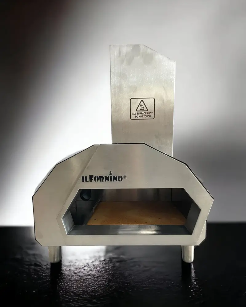 Ilfornino® Nino Countertop Pizza Oven – Dual Fuel (Wood/Gas), Stainless Steel 1