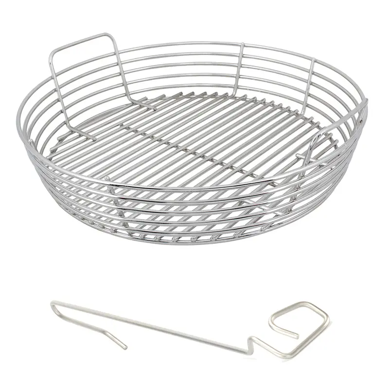 Kick Ash Basket With Can & Divider Options For Xl Big Green Egg 2