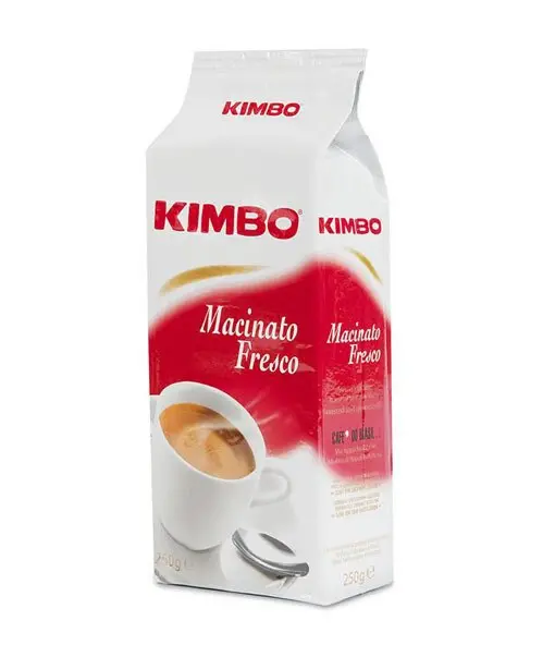 Kimbo Macinato Fresco Whole Bean Espresso – Dark Roast, 250G Brick Pack 1