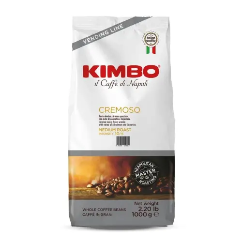 Kimbo Vending Cremoso Whole Bean Coffee – 1 Kg Creamy Blend 1