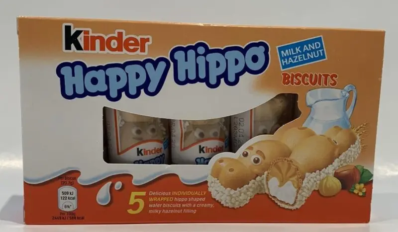 Kinder Happy Hippo White Chocolate – Hazelnut & Milk Confection (200G) 1