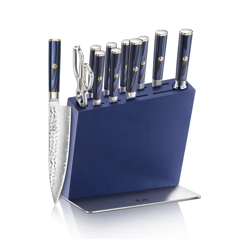 Kita Hua 12-Piece Knife Block Set Featuring High Carbon X-7 Damascus Blades 1