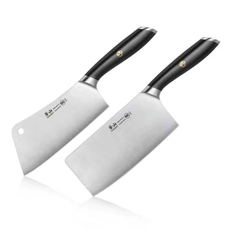 L/L1 Forged German Steel 2-Piece Cleaver Set – Black Or White Design 2