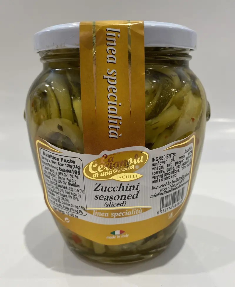 La Cerignola Marinated Zucchini – 550G 1