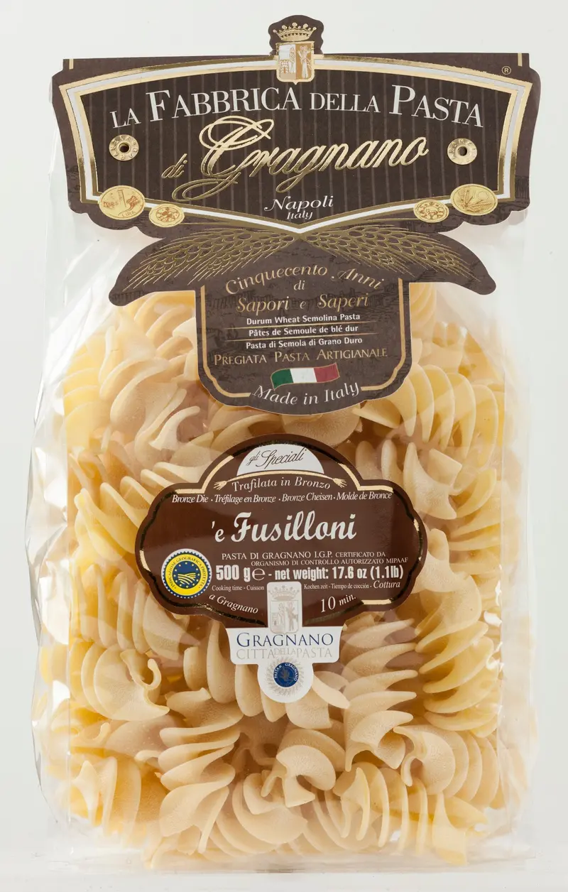 La Fabbrica Della Pasta Di Gragnano Fusilloni – Extra-Large Spiral Pasta (500G) 1