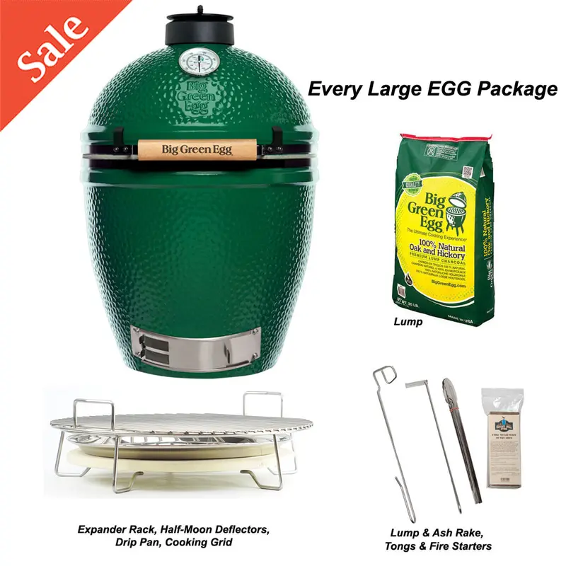 Large Big Green Egg Kamado Grill 1