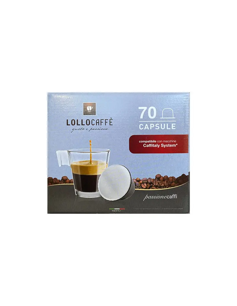 Lollo Caffitaly-Compatible Espresso Capsules – Bold Black Roast, 70-Pack 1
